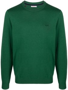 Sun 68 pull en maille fine à logo brodé - Vert