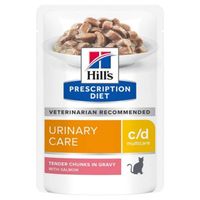 Hill&apos;s C/D Multicare kattenvoer nat Zalm 12x85g maaltijdzakje multipack - thumbnail