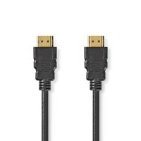 NEDIS High Speed ​​HDMI ™ kabel met Ethernet | HDMI™ stekker | HDMI™ stekker | 4K @60Hz | 18 Gbps | 0.50 m | rond | PVC | zwart | plastic zak