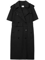 Burberry robe ceinturée à manches courtes - Noir