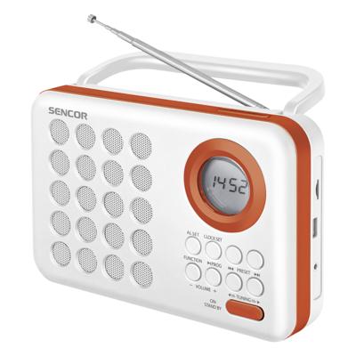 Sencor SRD 220 WOR Digital FM radio Klok Digitaal Oranje, Wit Sencor SRD 220 WOR Digital FM radio Klok Digitaal Oranje, Wit