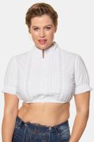 Ulla Popken Folklore blouse, kort model, opstaande kraag - Grote Maten