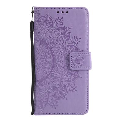 Shop4 - iPhone SE (2020) Hoesje - Wallet Case Mandala Patroon Paars Shop4 - iPhone SE (2020) Hoesje - Wallet Case Mandala Patroon Paars