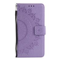 Shop4 - iPhone SE (2020) Hoesje - Wallet Case Mandala Patroon Paars