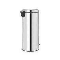 Brabantia newIcon pedaalemmer 30 liter met kunststof binnenemmer - Brilliant Steel - thumbnail