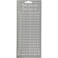 Creotime stickers zilver God Jul & Gott Nytt år