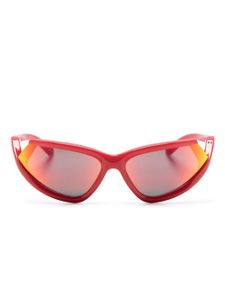 Balenciaga Eyewear lunettes de soleil miroitées Side Xpand à monture ovale - Rouge