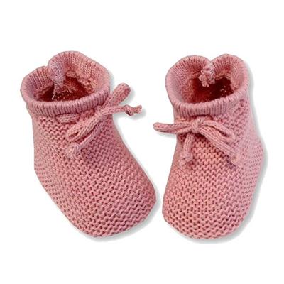 Nursery Time Babysloffen Met Veterstrik 0-3 Maanden Zalmroze