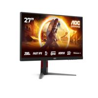 AOC Gaming 27G4HA - 27 inch Full HD-monitor, 200 Hz, 1 ms, comp. G-Sync, HDR10 (1920 x 1080, 2 x HDMI 2.0, 1 x DisplayPort 1.4) zwart-rood