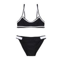 Claesen's crop bikini zwart/wit