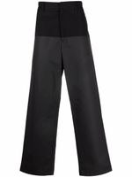 AMBUSH pantalon droit bicolore - Noir - thumbnail