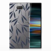 Sony Xperia 10 Plus TPU Case Leaves Blue