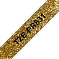 Brother TZe-PR831 Labeltape Tapekleur: Goud Tekstkleur: Zwart 12 mm 8 m - thumbnail