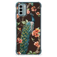 Nokia G22 Case Anti-shock Pauw met Bloemen - thumbnail