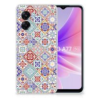 OPPO A77 | A57 5G TPU Siliconen Hoesje Tiles Color