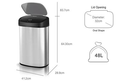 TurboTronic prullenbak met sensor - Voordelige pedaalemmer TurboTronic prullenbak met sensor - Voordelige pedaalemmer