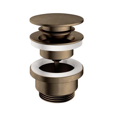 Hotbath Cobber Clickplug Clickwaste Verouderd Messing P710
