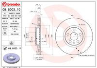 Remschijf BREMBO, Remschijftype: Binnen geventileerd, u.a. für Fiat, Citroën, Peugeot, Lancia