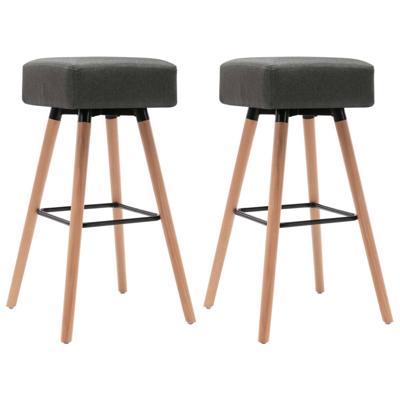 vidaXL Barstoelen 2 st stof donkergrijs vidaXL Barstoelen 2 st stof donkergrijs