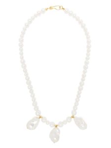 A Sinner in Pearls collier Fireball à perles - Blanc