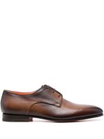 Santoni derbies en cuir à lacets - Marron