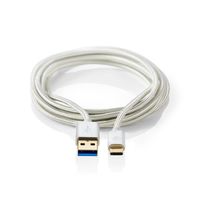 Nedis CCTB61600AL10 USB-kabel 1 m USB 3.2 Gen 1 (3.1 Gen 1) USB A USB C Aluminium - thumbnail