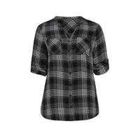 Paprika geruite blouse zwart