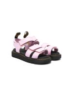 Dr. Martens Kids sandales en cuir à attache scratch - Rose - thumbnail