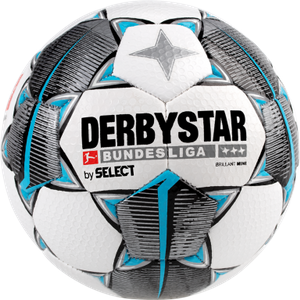 Derbystar Mini Voetbal Bundesliga Brillant Mini Wit zwart petrolblauw maat 1