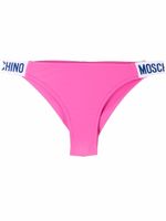 Moschino bas de bikini à bande logo - Rose