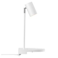 Witte wandlamp met USB schakelaar en plankje verstelbaar Nordlux Cody