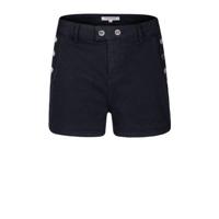 Morgan high waist slim fit short met zijstreep marine