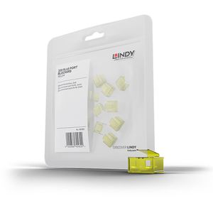 Lindy 40483 poortblokker RJ-45 Geel Acrylonitrielbutadieenstyreen (ABS)