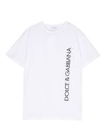 Dolce & Gabbana Kids t-shirt en coton à logo imprimé - Blanc - thumbnail