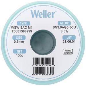 Weller WSW SAC M1 Soldeertin, loodvrij Spoel Sn3,0Ag0,5Cu 100 g 0.5 mm