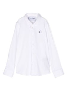 TRUSSARDI JUNIOR chemise boutonnée à logo brodé - Blanc