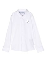 TRUSSARDI JUNIOR chemise boutonnée à logo brodé - Blanc