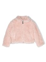 Stella McCartney Kids veste zippée en fourrure artificielle - Rose