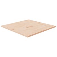 Tafelblad vierkant 80x80x2,5 cm onbehandeld massief eikenhout