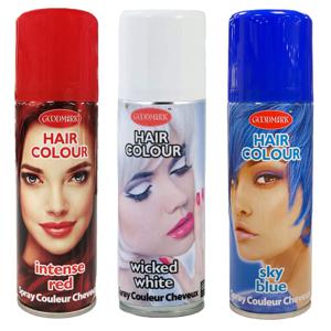 Set 3x kleuren haarverf/haarspray 125 ml - Rood-wit-blauw - Vlag kleuren van Nederland