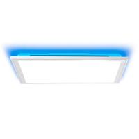BRILLIANT lamp Alissa LED plafondpaneel 40x40cm zilver/wit | 1x 32W LED geïntegreerd (Samsung chip), (2500lm, 2700-6200K) | Schaal A ++ tot E | Oneindig dimbaar