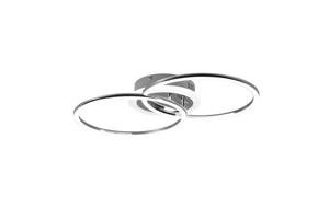 Trio Led plafondlamp Venida dimbaar 2-rings chroom R62783406