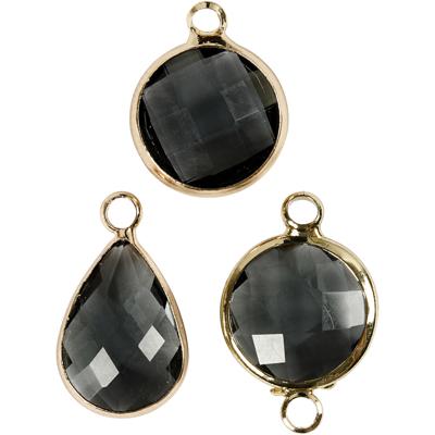 Creotime sieradenhangers 15 - 20 mm rond 6 stuks zwart Creotime sieradenhangers 15 - 20 mm rond 6 stuks zwart