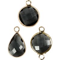 Creotime sieradenhangers 15 - 20 mm rond 6 stuks zwart