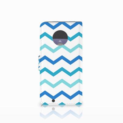Motorola Moto G6 Telefoon Hoesje Zigzag Blauw Motorola Moto G6 Telefoon Hoesje Zigzag Blauw