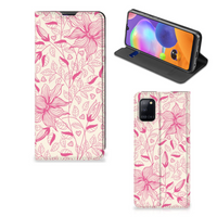 Samsung Galaxy A31 Smart Cover Pink Flowers - thumbnail