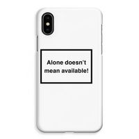 Alone: iPhone XS Max Volledig Geprint Hoesje