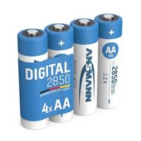 ANSMANN Accu AA 2.850 mAh (min. 2.650 mAh) NiMH 1,2 V (4 stuks) - oplaadbare penlitebatterijen AA, hoge capaciteit voor een hoog stroomverbruik