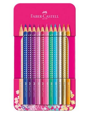 Faber-Castell - Sparkle colour pencil,12 pc in tin box (201737)