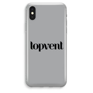 Topvent Grijs Zwart: iPhone XS Max Transparant Hoesje